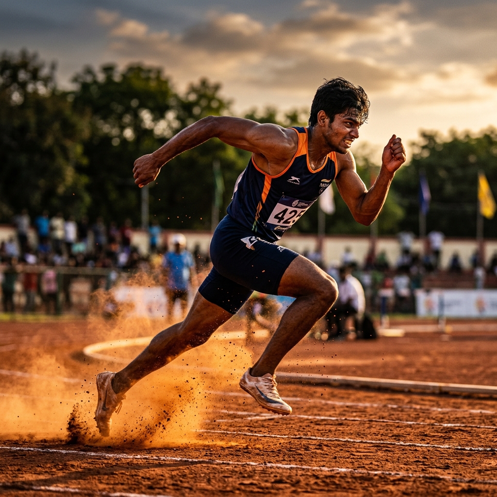 Sprint Athlete in Action